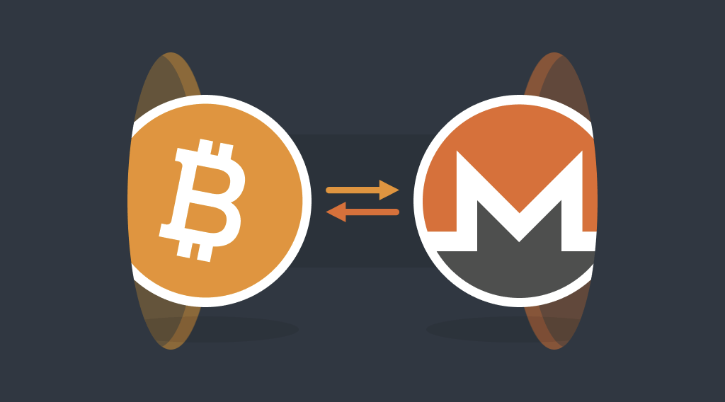 Bitcoin and Monero cryptocurrency logos representing the payment options on We The North Market